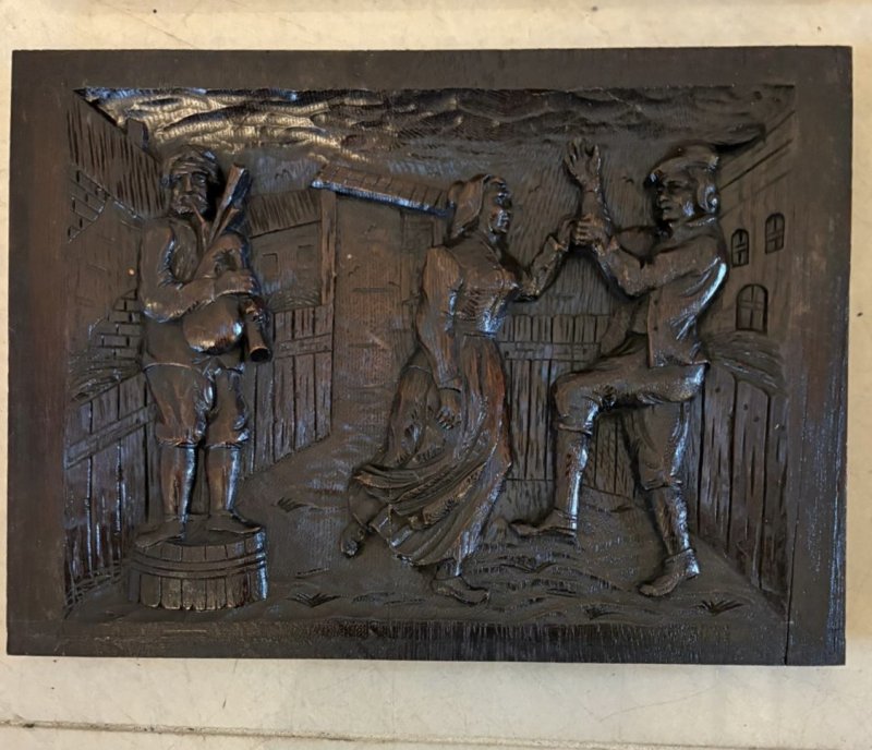 Set of Nine Antique Victorian Hand-Carved Oak Panels